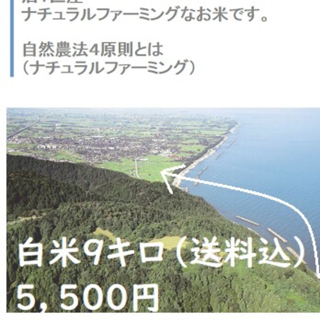 2018年富山県産100%コシヒカリ　ナチュラルファーミング白米９キロ　無農薬