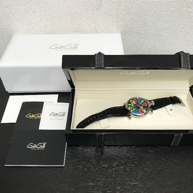 GaGa MILANO(ガガミラノ)のガガミラノ　腕時計　マヌアーレ 48mm　マルチカラー　美品！　手巻き メンズの時計(腕時計(アナログ))の商品写真