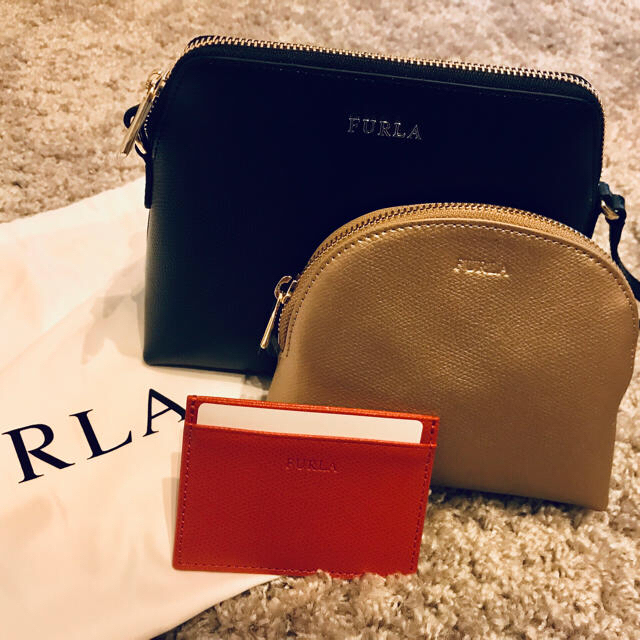 通常便なら送料無料 FURLA フルラ ショルダーバッグ ポーチ 3点セット
