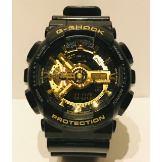 カシオ(CASIO)のG-SHOCK GA-110GB-1AJF ゴールド×ブラック メンズ腕時計(腕時計(アナログ))