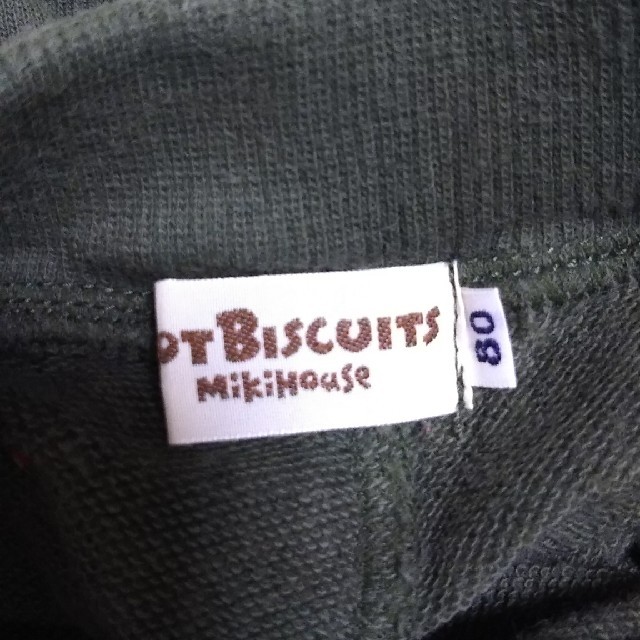 mikihouse(ミキハウス)のミキハウス カーキのスウェットパンツ80 キッズ/ベビー/マタニティのベビー服(~85cm)(パンツ)の商品写真