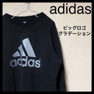 アディダス(adidas)の00s古着 アディダス ビッグロゴ クルーネック スウェット 薄手 裏毛(スウェット)