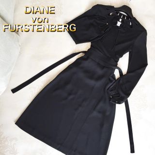 ダイアンフォンファステンバーグ(DIANE von FURSTENBERG)の【ももち様専用】ブラック DIANE von FURSTENBERG サイズ0 (ひざ丈ワンピース)