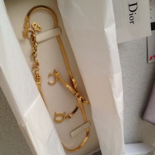 Christian Dior - CD ゴールドリボンチョーカーネックレスの通販 by