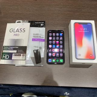 アイフォーン(iPhone)のiPhone x space gray 64GB SIMフリー(スマートフォン本体)