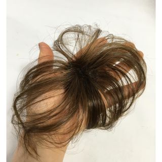 新品！頭頂部付け毛ヘア医療用にもライトライトブラウン★洗える男女兼用耐熱新作(その他)