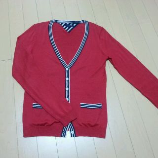 トミーヒルフィガー(TOMMY HILFIGER)のTOMMY HILFIGER 赤カーデ(カーディガン)