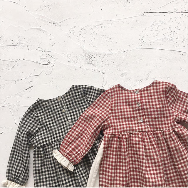 SALE!ギンガムチェックワンピース 女の子  キッズ/ベビー/マタニティのキッズ服女の子用(90cm~)(ワンピース)の商品写真