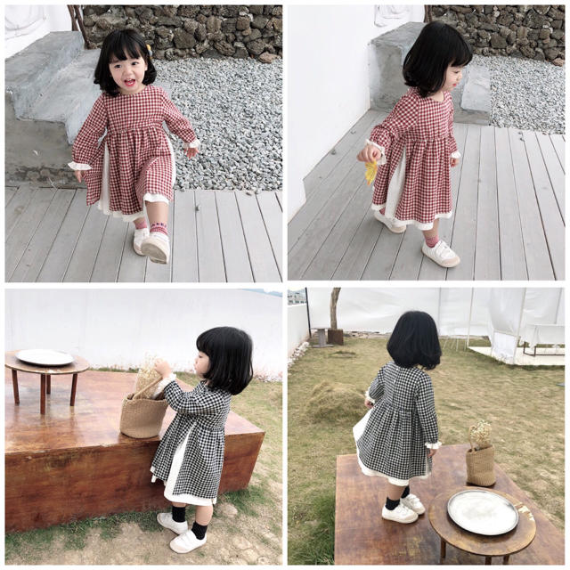 SALE!ギンガムチェックワンピース 女の子  キッズ/ベビー/マタニティのキッズ服女の子用(90cm~)(ワンピース)の商品写真