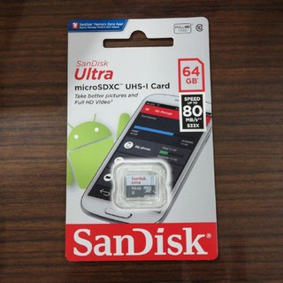 サンディスク(SanDisk)の新品マイクロカード microSDXC 64GB SanDisk  海外品(PC周辺機器)