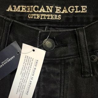 アメリカンイーグル(American Eagle)の新品 アメリカンイーグル 美脚！ ヴィンテージ ダメージデニム ブラック(デニム/ジーンズ)