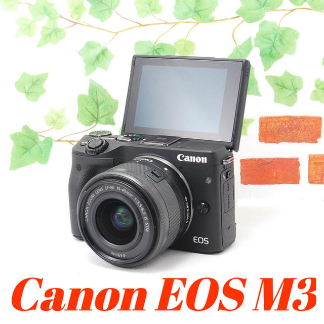 ❤️wifiでスマホへ❤️自撮りOK❤️Canon EOS M3