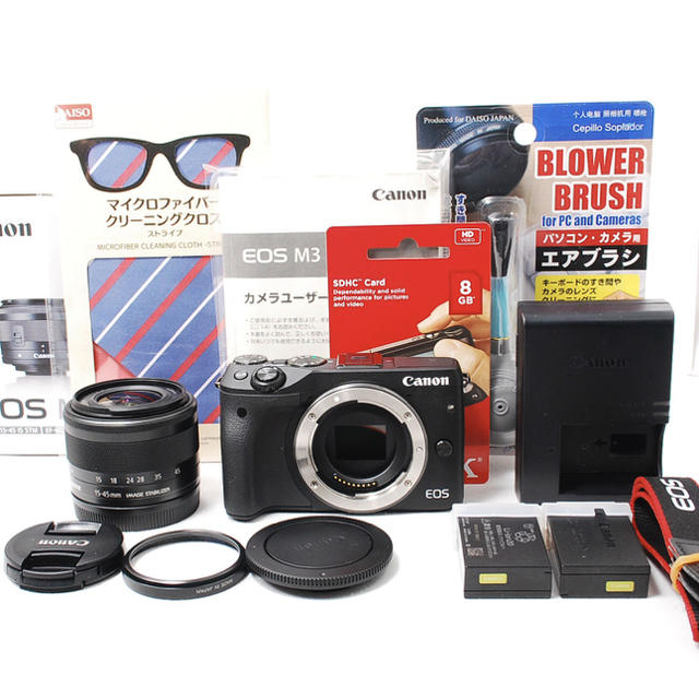 ❤️wifiでスマホへ❤️自撮りOK❤️Canon EOS M3 - ミラーレス一眼