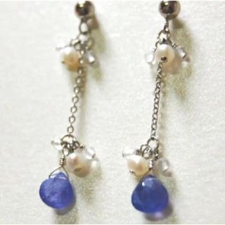 宝石質5A タンザナイトのピアス (ピアス)