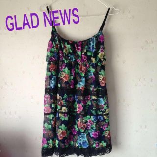 グラッドニュース(GLAD NEWS)のGLAD NEWS 花柄ワンピース(ミニワンピース)