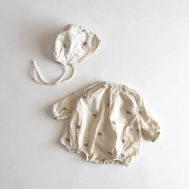 新品 Ohanaロンパース 女の子 春 長袖 スタイ 新生児 ボンネットの通販 By Bisque 輸入子供服 ラクマ