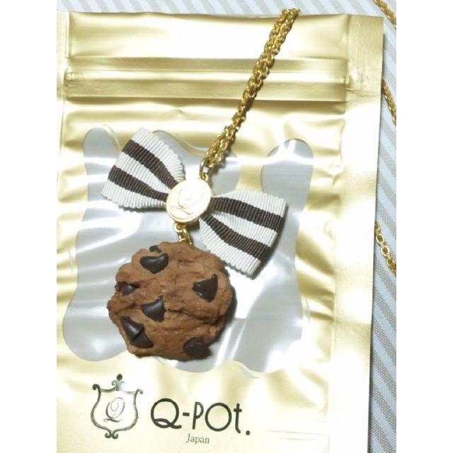 レディースQ-pot チョコチップ リボン クッキー ネックレス♡