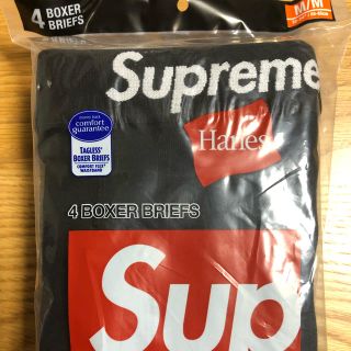 シュプリーム(Supreme)の①supreme Hanes ボクサーブリーフ（黒）×1枚(ボクサーパンツ)