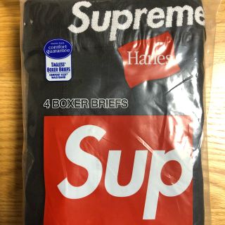 シュプリーム(Supreme)の②supreme Hanes ボクサーブリーフ（黒）×1枚(ボクサーパンツ)