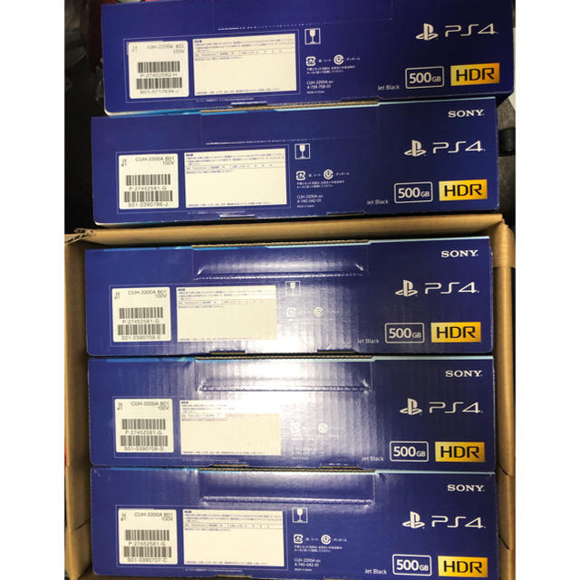 新品 ５台 PlayStation4 本体 500GB CUH-2200AB01本体