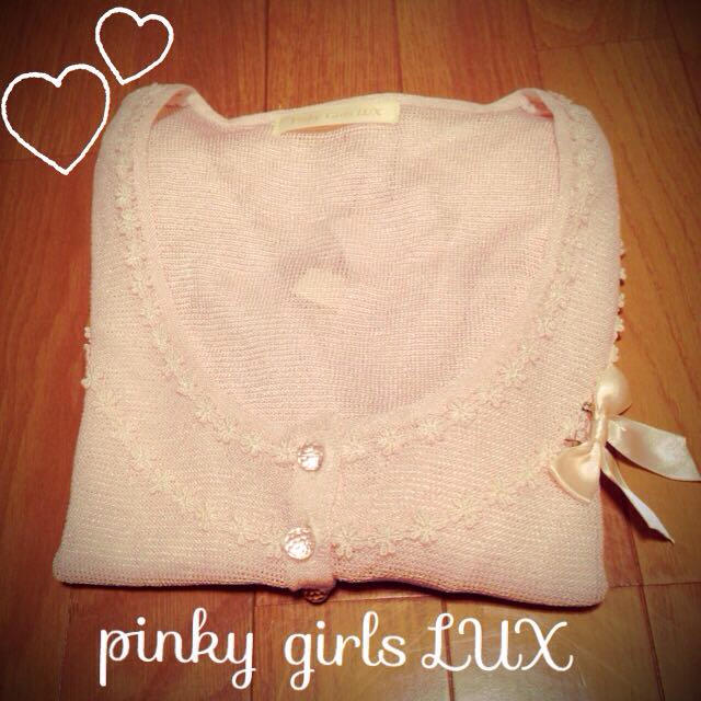 PinkyGirls(ピンキーガールズ)のribbon🎀pink🎀 レディースのトップス(カーディガン)の商品写真