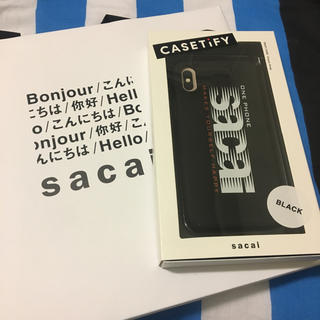 サカイ(sacai)のsacai iPhone case black  for X or XS(iPhoneケース)