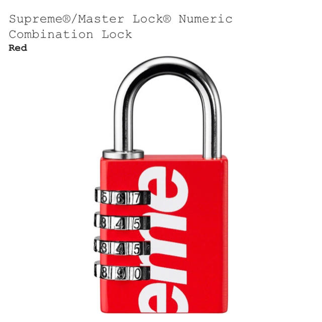 お得爆買い Supreme - supreme numeric combination lock red 赤 の通販 by tama's shop｜シュプリームならラクマ 高評価国産