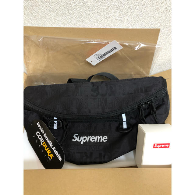 【正規品】supreme waist bag black ショルダーバッグ