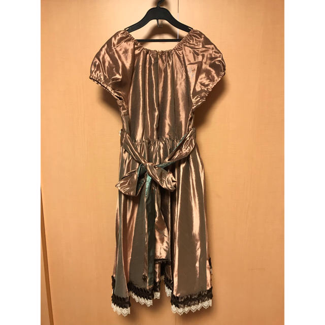 Catherine Cottage(キャサリンコテージ)の上品な印象のブラウンカラーのおめかしドレス キッズ/ベビー/マタニティのキッズ服女の子用(90cm~)(ドレス/フォーマル)の商品写真