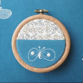 ミナペルホネン(mina perhonen)のファブリック 刺繍枠 壁掛け セット(インテリア雑貨)