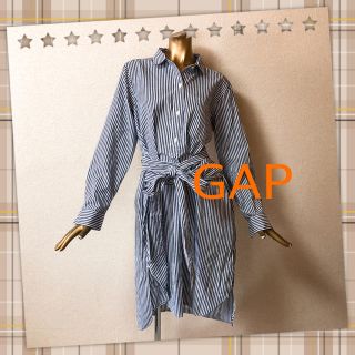 ギャップ(GAP)のGAP ★ ベルト付き ストライプ シャツワンピ ワンピース(ひざ丈ワンピース)