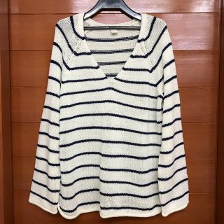 エイチアンドエム(H&M)の【新品】 H&M ボーダーニット 春ニット ZARAロンハーマンベイフローgu系(ニット/セーター)