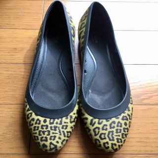 クロックス(crocs)のクロックスw6ヒョウ柄レオパードバレエシューズ(バレエシューズ)