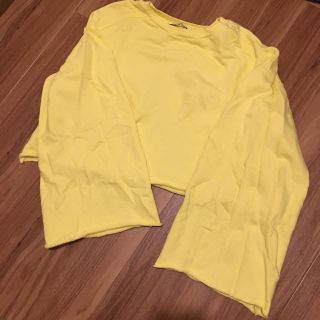 ザラ(ZARA)のZARA イエロー トップス(カットソー(長袖/七分))