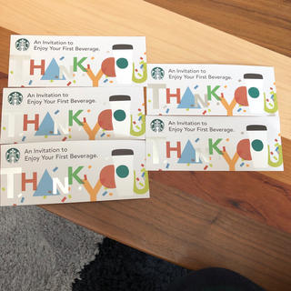 スターバックスコーヒー(Starbucks Coffee)のスタバ☆ドリンクチケット 5枚セット(フード/ドリンク券)