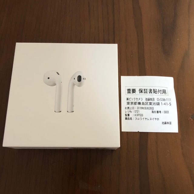 Apple airpods ワイヤレスイヤホンスマホ/家電/カメラ