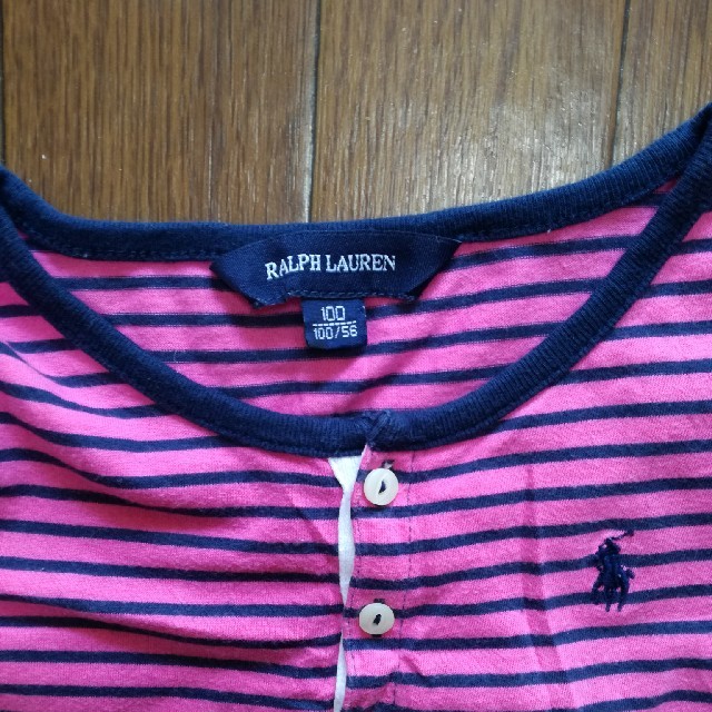 Ralph Lauren(ラルフローレン)のラルフローレン　ボーダーワンピース　サイズ100㎝ キッズ/ベビー/マタニティのキッズ服女の子用(90cm~)(ワンピース)の商品写真