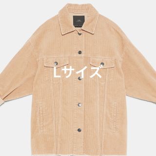 ザラ(ZARA)のZARA  Lサイズ コーデュロイジャケット  サンド(ミリタリージャケット)