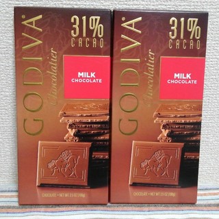チョコレート(chocolate)の【送料無料】ゴディバ　ミルクチョコレート　タブレット　100g×2枚(菓子/デザート)