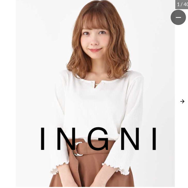 INGNI(イング)の新品★ I N G N Iイング★パールピン付／7分袖トップス レディースのトップス(カットソー(長袖/七分))の商品写真