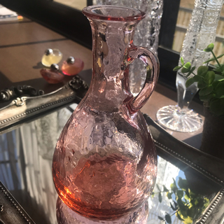 ピンクのガラス 花瓶(花瓶)