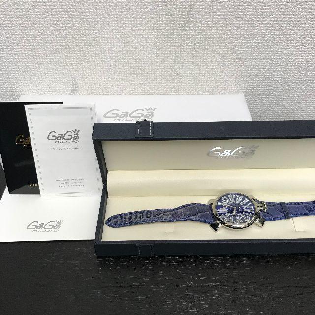 GaGa MILANO - ガガミラノ　腕時計　マヌアーレ　QZ　青文字盤