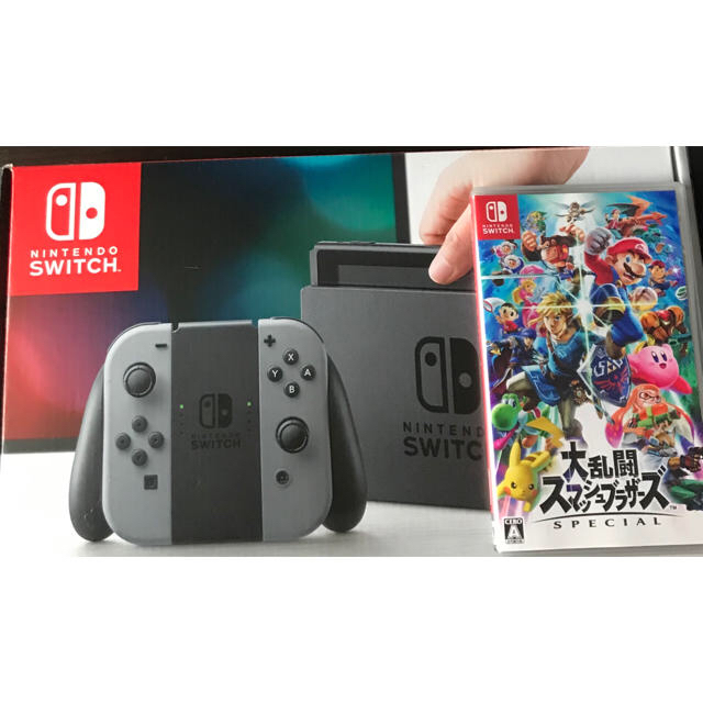 Nintendo Switch Joy-Con グレー&スマブラソフト付き