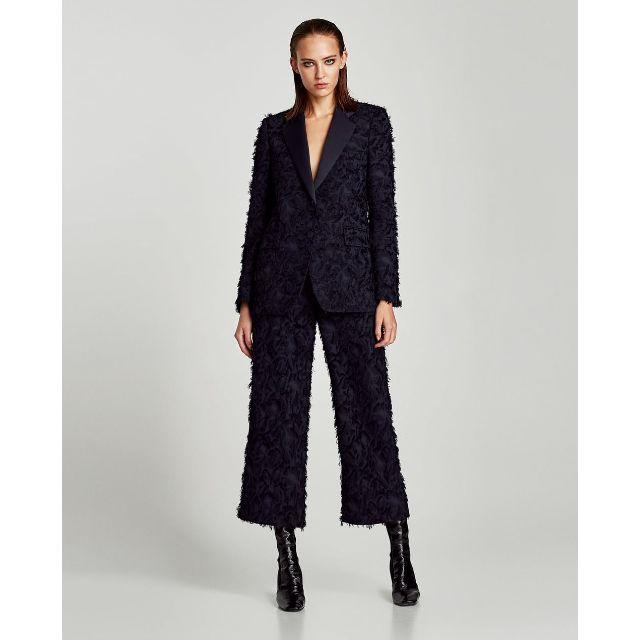 ZARA(ザラ)の美品ザラZARAガウチョパンツTROUSERS WITH SLIT HEM★S レディースのパンツ(クロップドパンツ)の商品写真