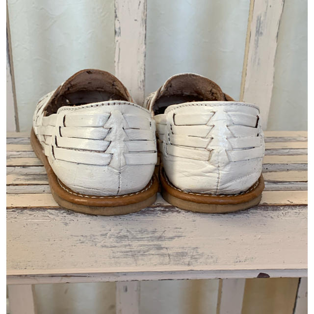 SM2(サマンサモスモス)の abc様専用❣️SM2天然皮革メッシュ スリッポン 白 Ｌ レディースの靴/シューズ(ローファー/革靴)の商品写真