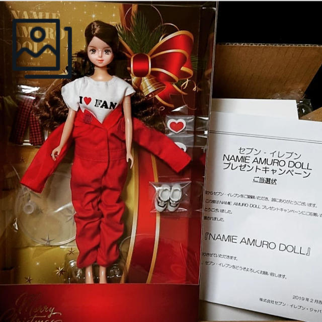 お歳暮 安室 奈美恵ドール セブンイレブン当選品 クリスマスカード付き 在庫限り