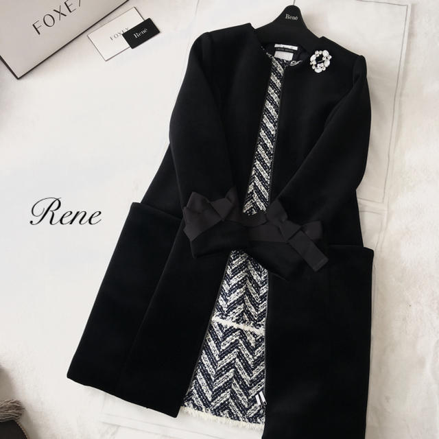 René - 新品未使用♡Rene ルネ Wジップコート ベロア リボンの通販 by ...