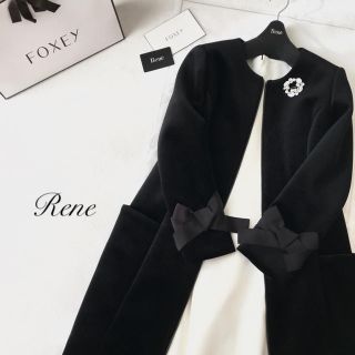 ルネ(René)の新品未使用♡Rene ルネ Wジップコート ベロア リボン(ロングコート)