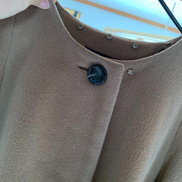 MUJI (無印良品)(ムジルシリョウヒン)のコート ブラウン 古着屋購入 厚手 レディースのジャケット/アウター(ロングコート)の商品写真