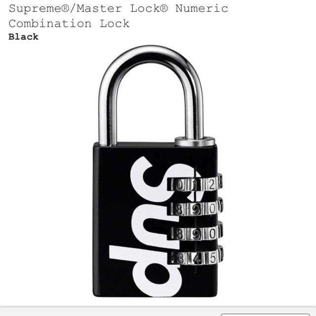 新品 正規品 19SS Supreme Master Lock 南京錠 黒 - その他